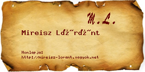 Mireisz Lóránt névjegykártya